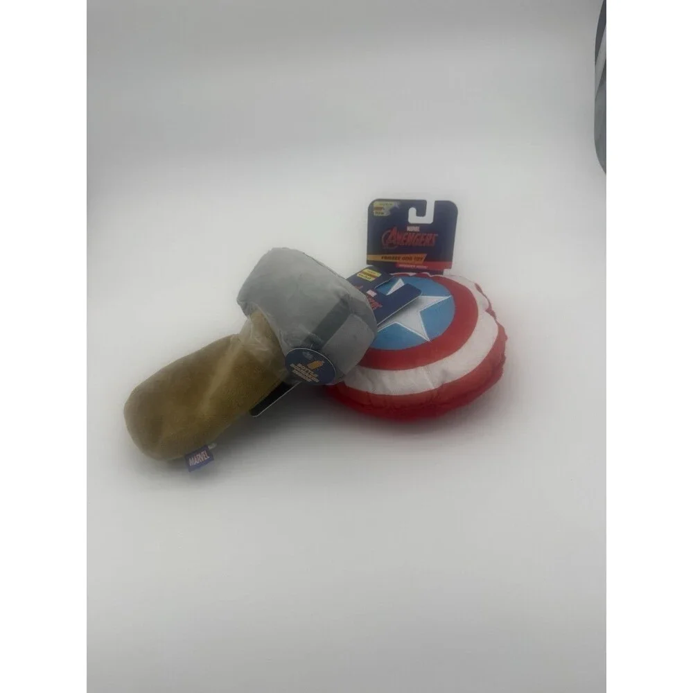 Lot Of 2 - Avengers Plush Dog Toy (Squeaker Inside)